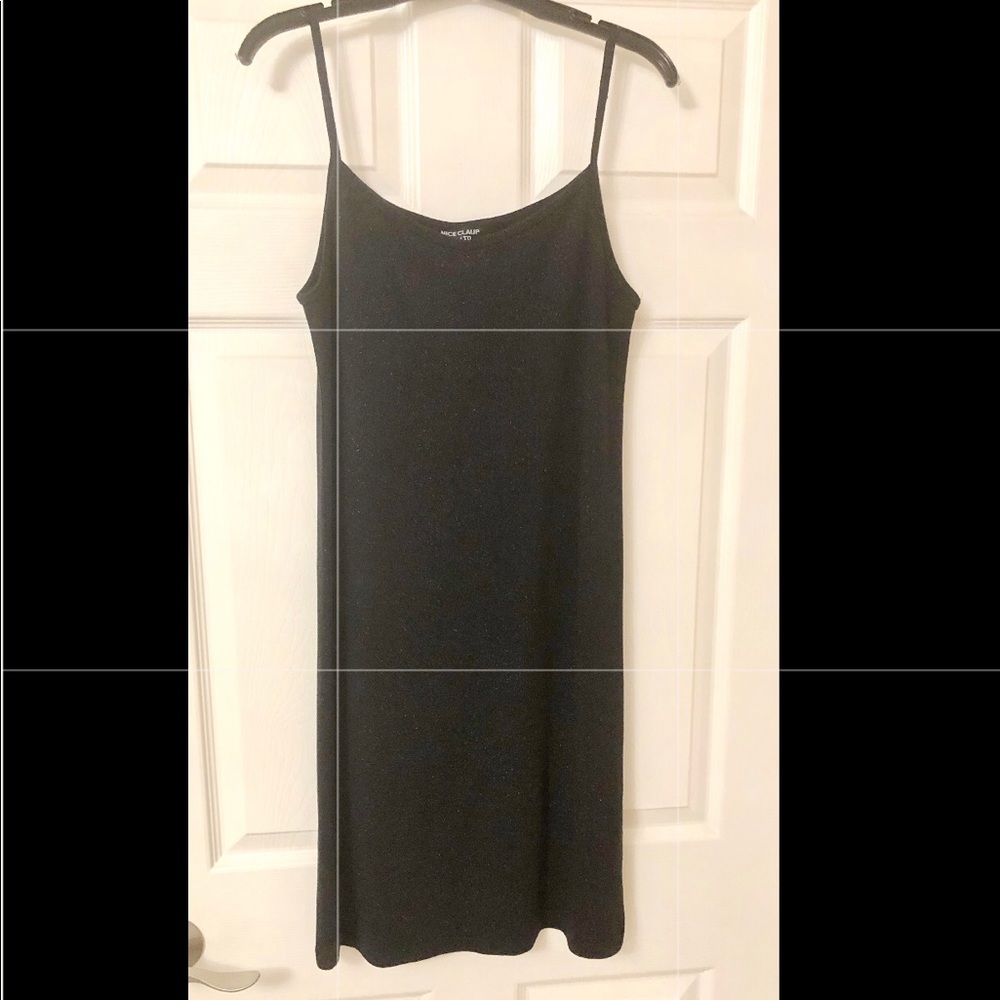 Black knit tight dress (size S)
